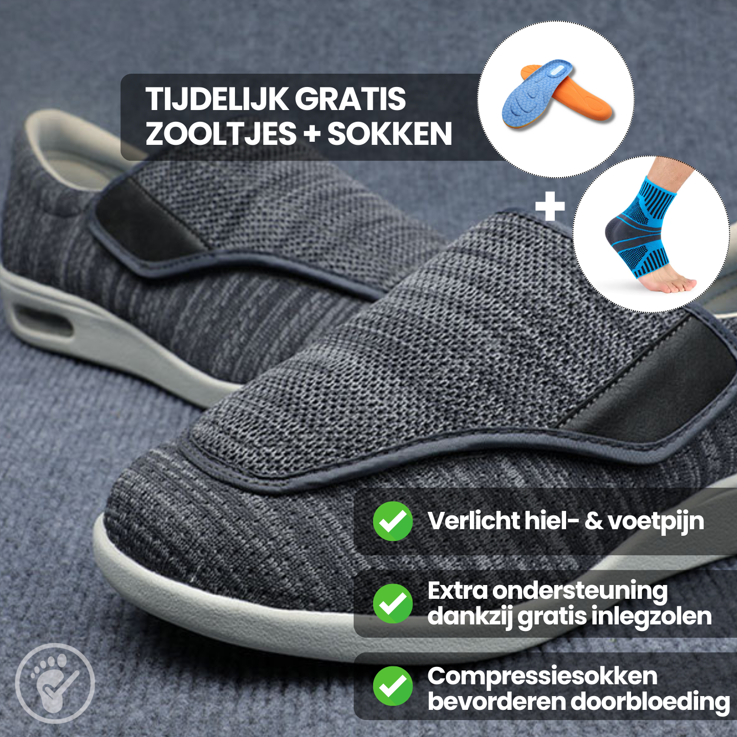 Geen Voetpijn Pakket – Instappers + Comfort Extra’s